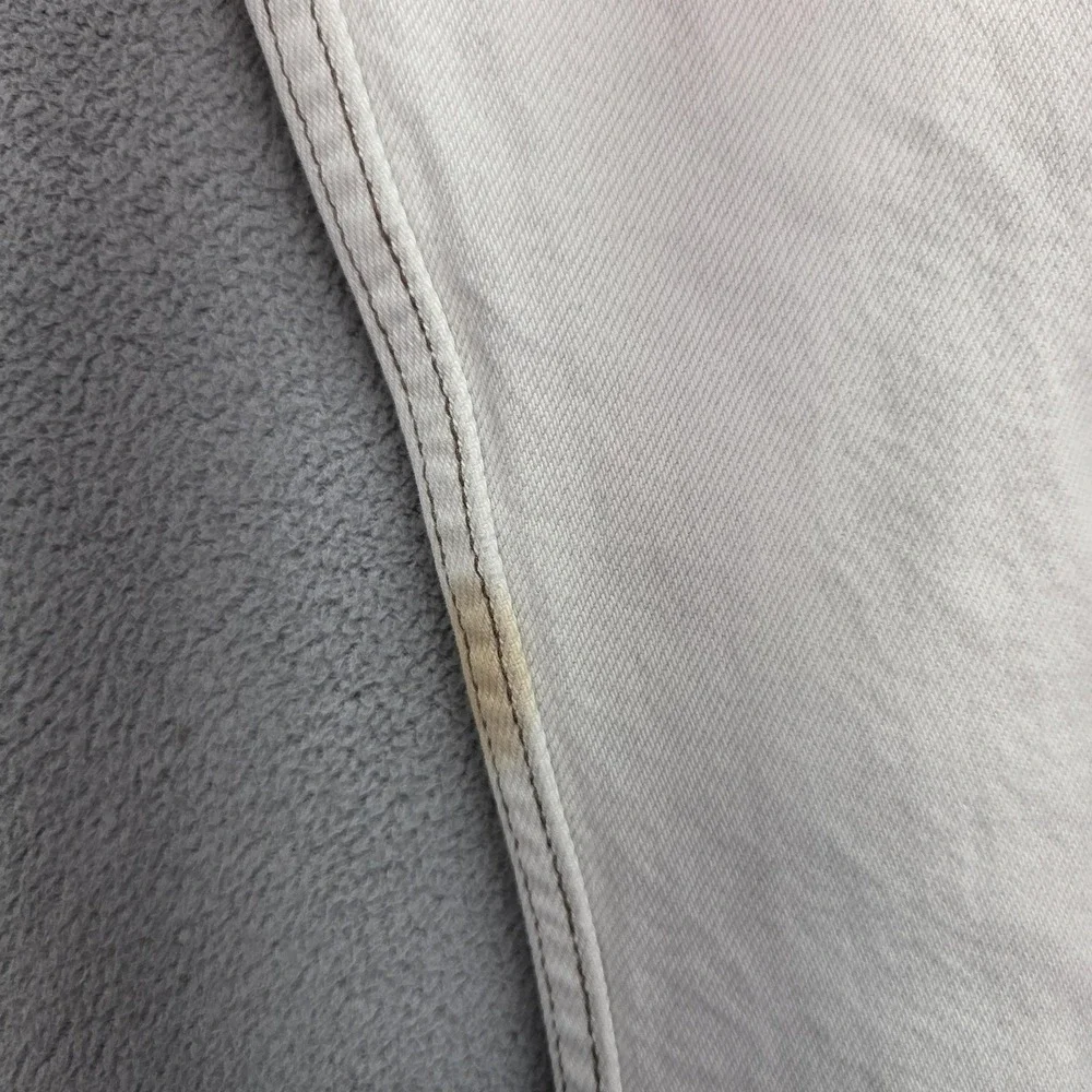 Vintage Levis 501 Jeans Mens White Denim Button Made‎ USA Stains 90s Fits 28x30